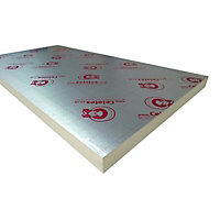 Celotex Foil-faced polyisocyanurate (PIR) 100mm Insulation board (L)2.4m (W)1.2m