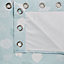 Centola Duck egg Leaves Lined Eyelet Curtains (W)117cm (L)137cm, Pair