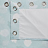 Centola Duck egg Leaves Lined Eyelet Curtains (W)228cm (L)228cm, Pair