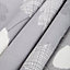 Centola Grey Leaves Lined Pencil pleat Curtains (W)167cm (L)183cm, Pair