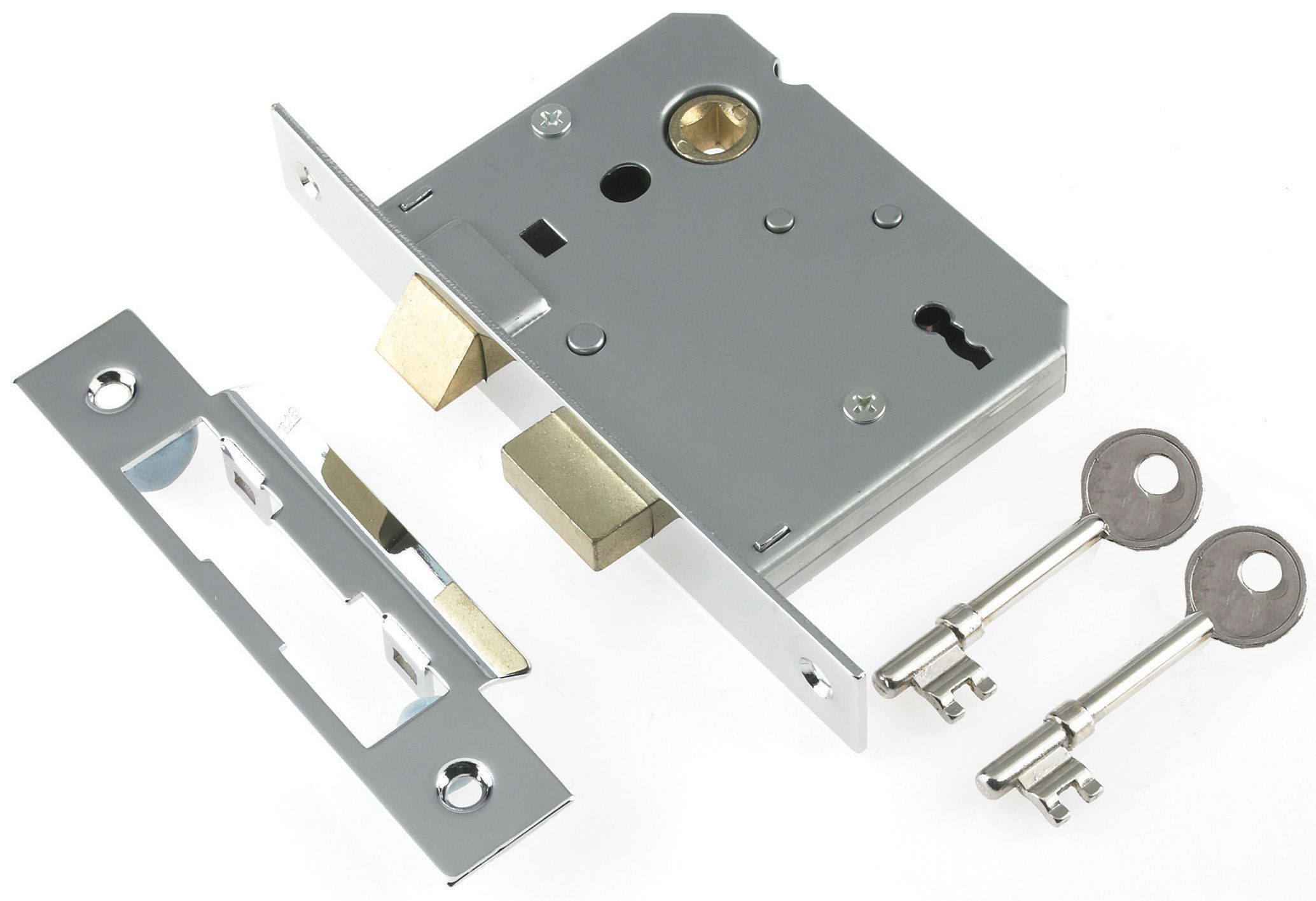 Century 45mm Chrome effect 3 lever Sashlock