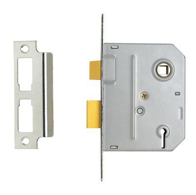Century 55mm Chrome effect 3 lever Sashlock