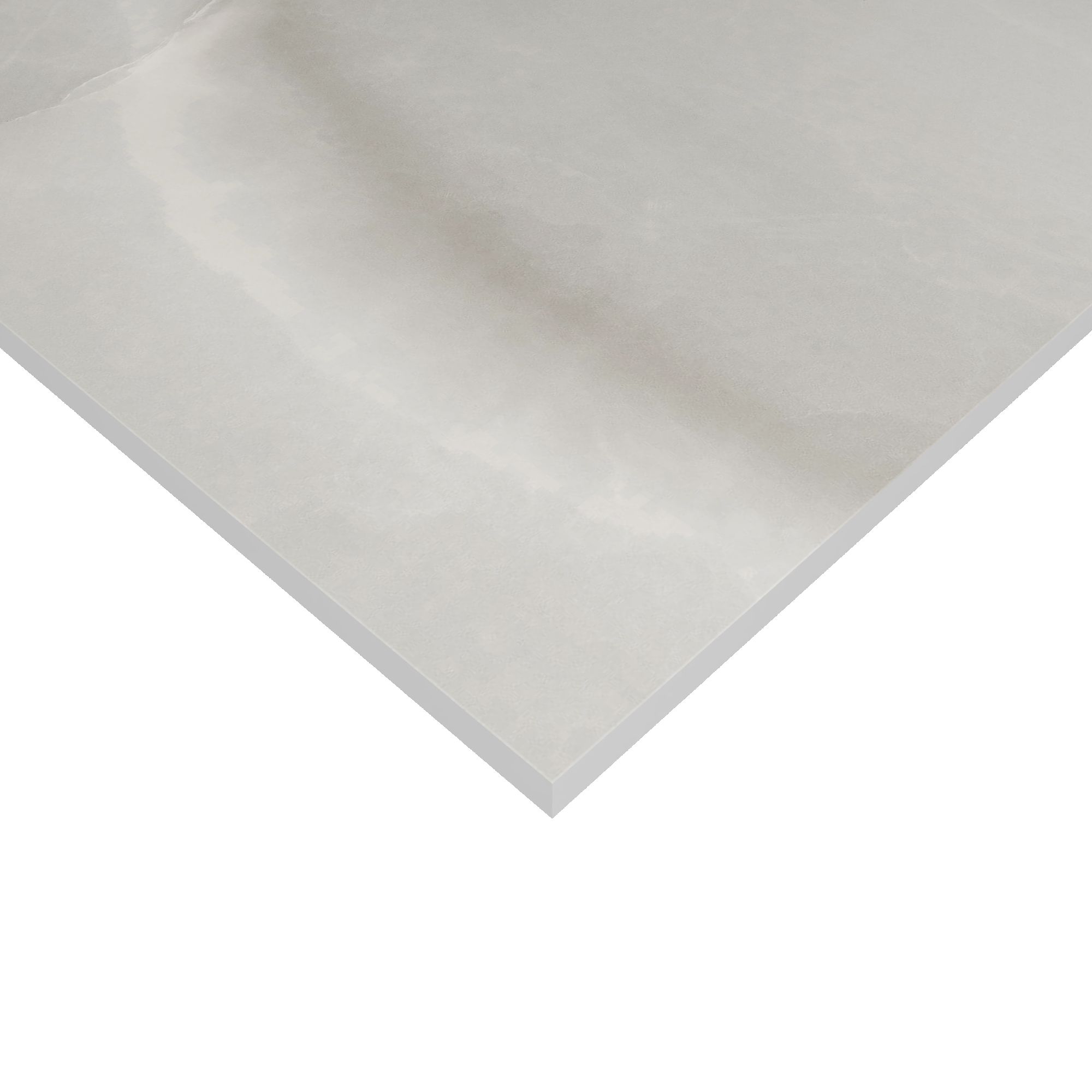 Ceramica Opal Grey Gloss Marble effect Ceramic Indoor Wall tile, Pack of 6, (L)600mm (W)300mm