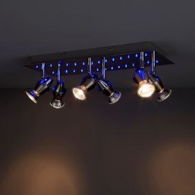 Ceraon Chrome effect 6 Light Spotlight