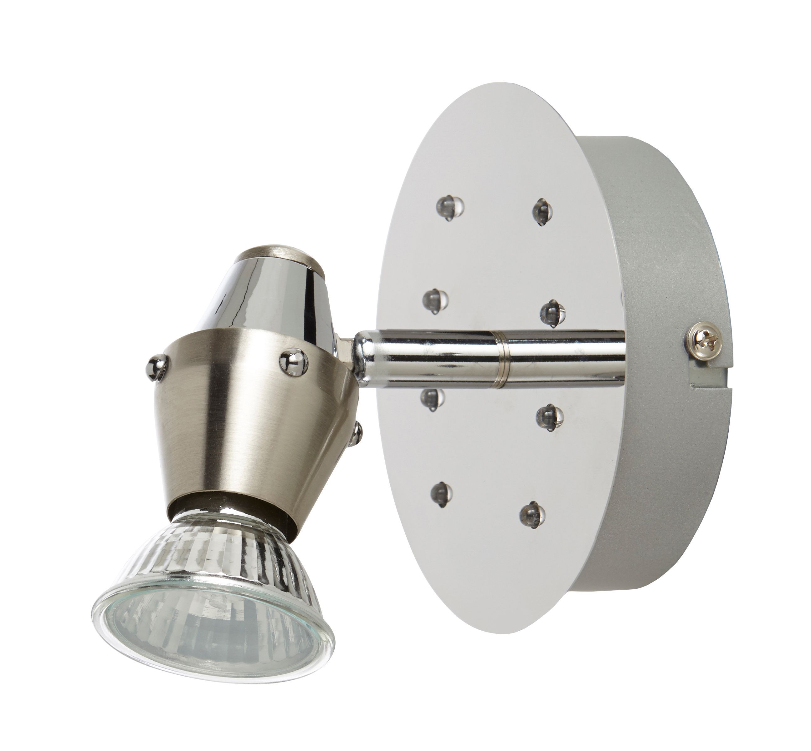 Ceraon Chrome effect Mains-powered Spotlight