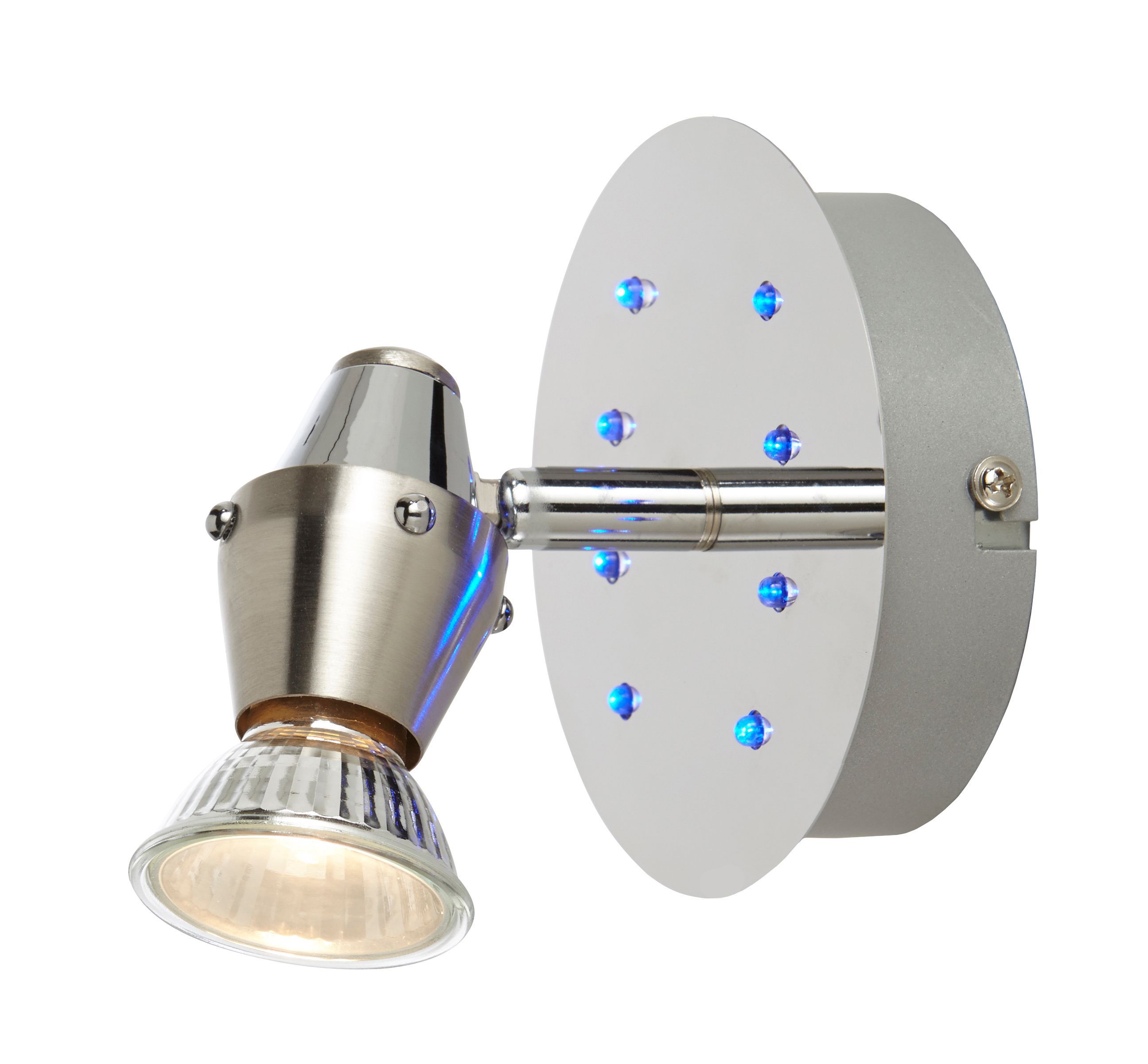 Ceraon Chrome effect Mains-powered Spotlight