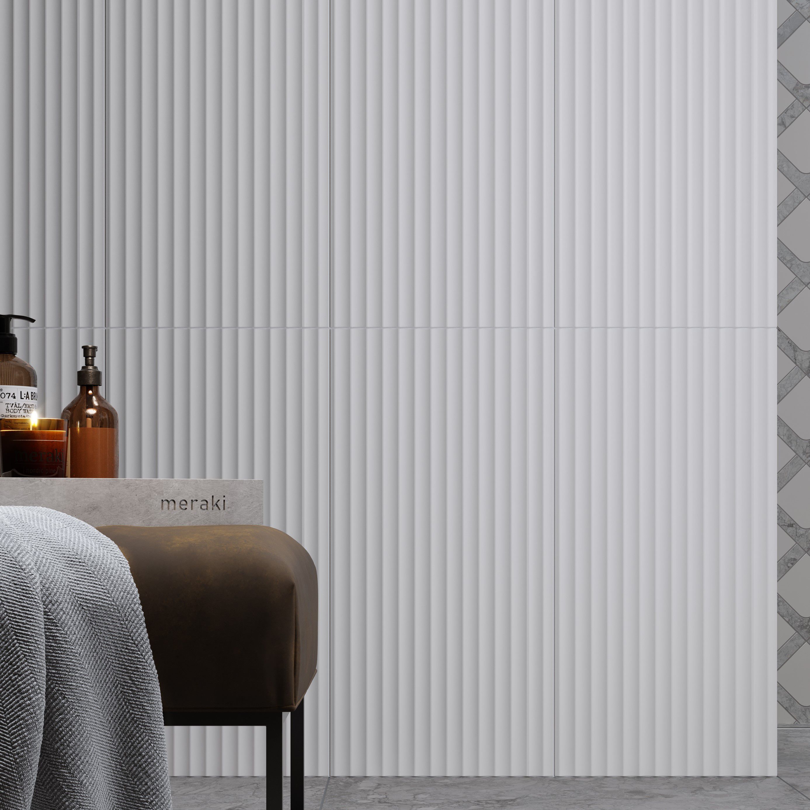 Cersanit Hopi White Gloss Structured Textured Ceramic Indoor Wall Tile ...