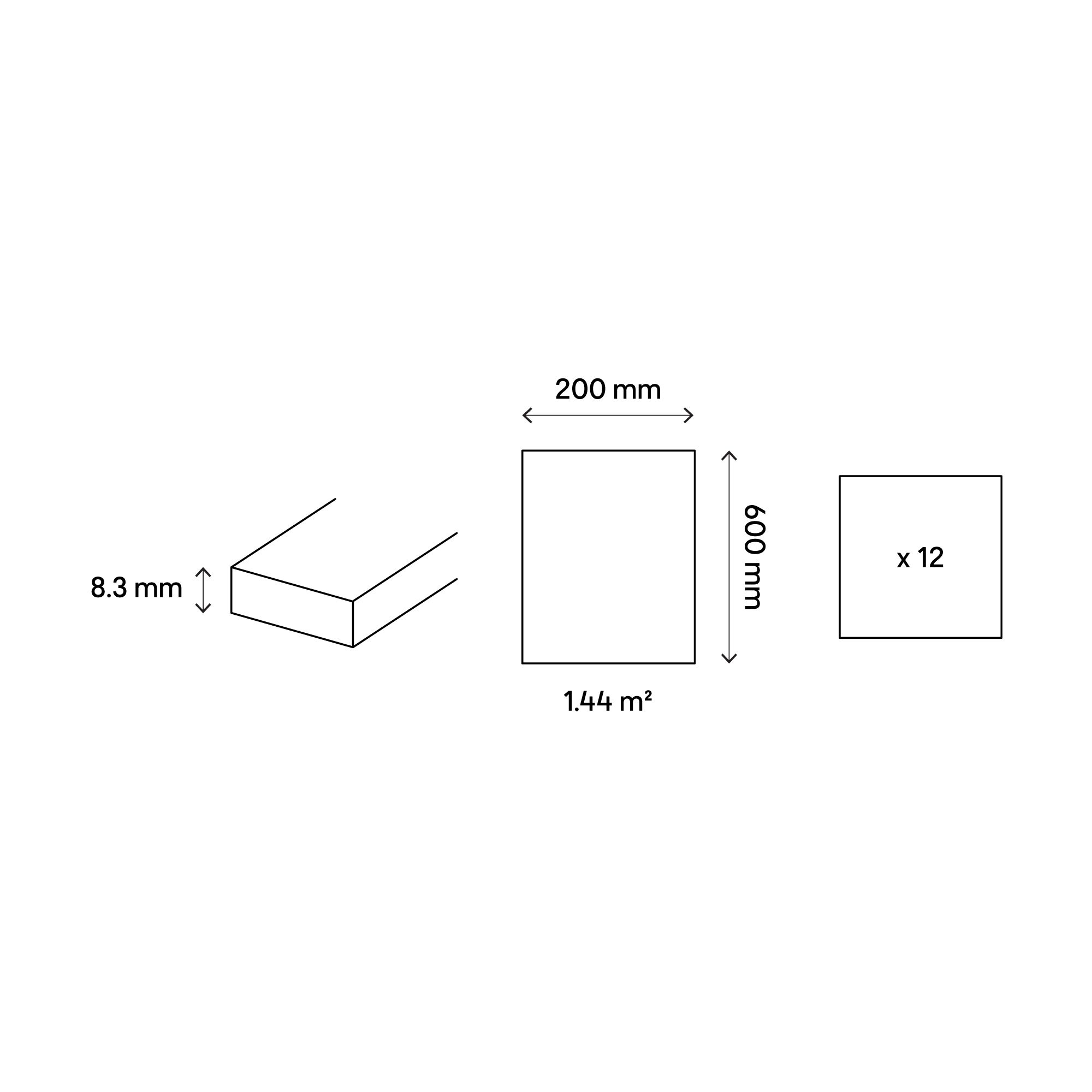 Chalky Grey Matt Structured Stone effect Ceramic Indoor Wall tile, Pack of 12, (L)600mm (W)200mm
