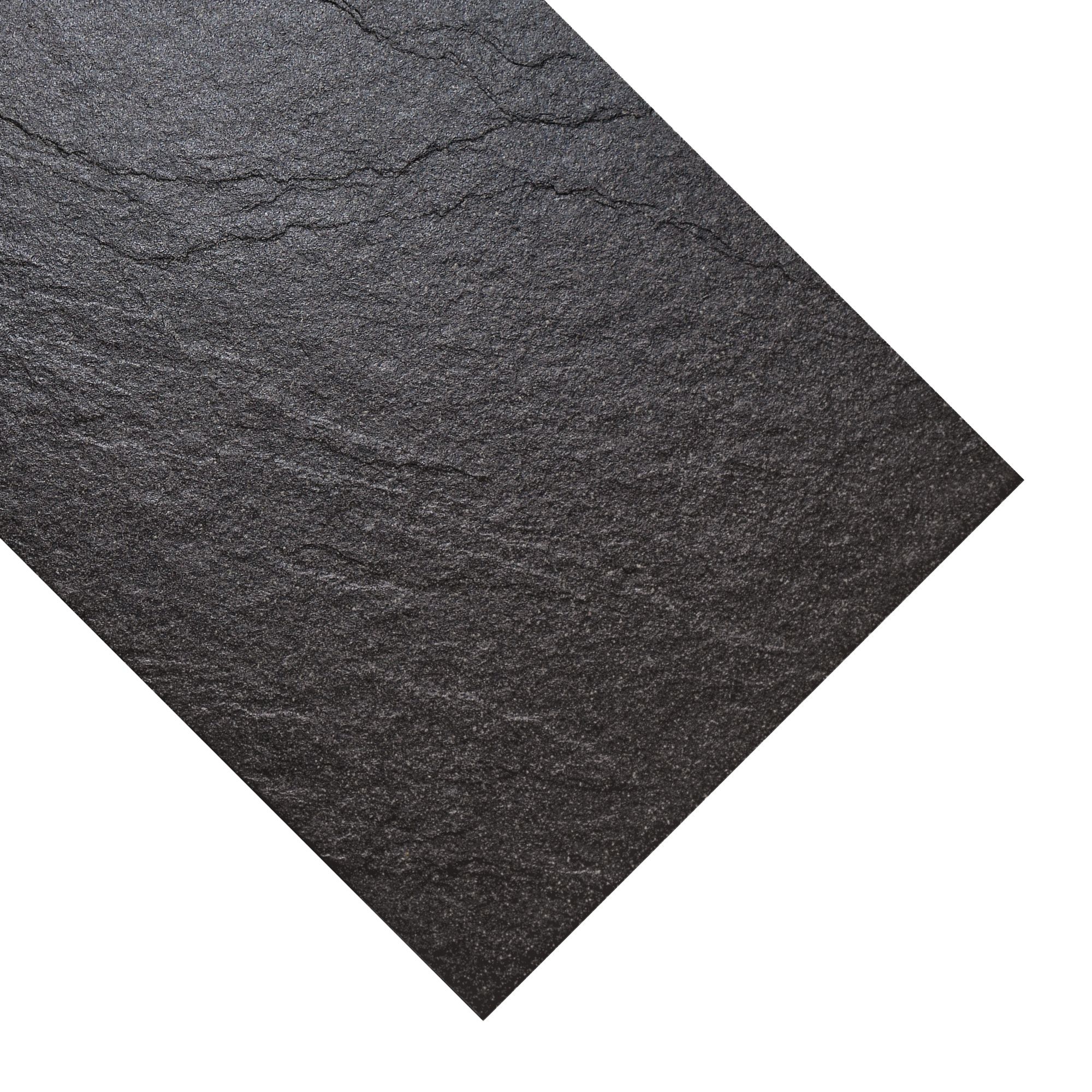 Chambly Black Plain Porcelain Wall & floor Tile - 3