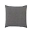 Chambray Grey Plain Indoor Cushion (L)35cm x (W)35cm
