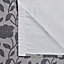 Chamique Grey Floral applique Lined Pencil pleat Curtains (W)167cm (L)183cm, Pair