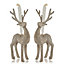 Champagne Glitter effect 3D Reindeer Decoration of 2