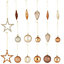 Champagne Glitter effect Plastic Hanging decoration set, Set of 40