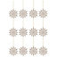 Champagne Glitter effect Plastic Snowflake Hanging decoration set, Set of 12