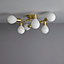 Channing Gold effect 6 Lamp Ceiling light