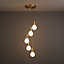 Channing Pendant Satin Gold effect 5 Lamp Ceiling light