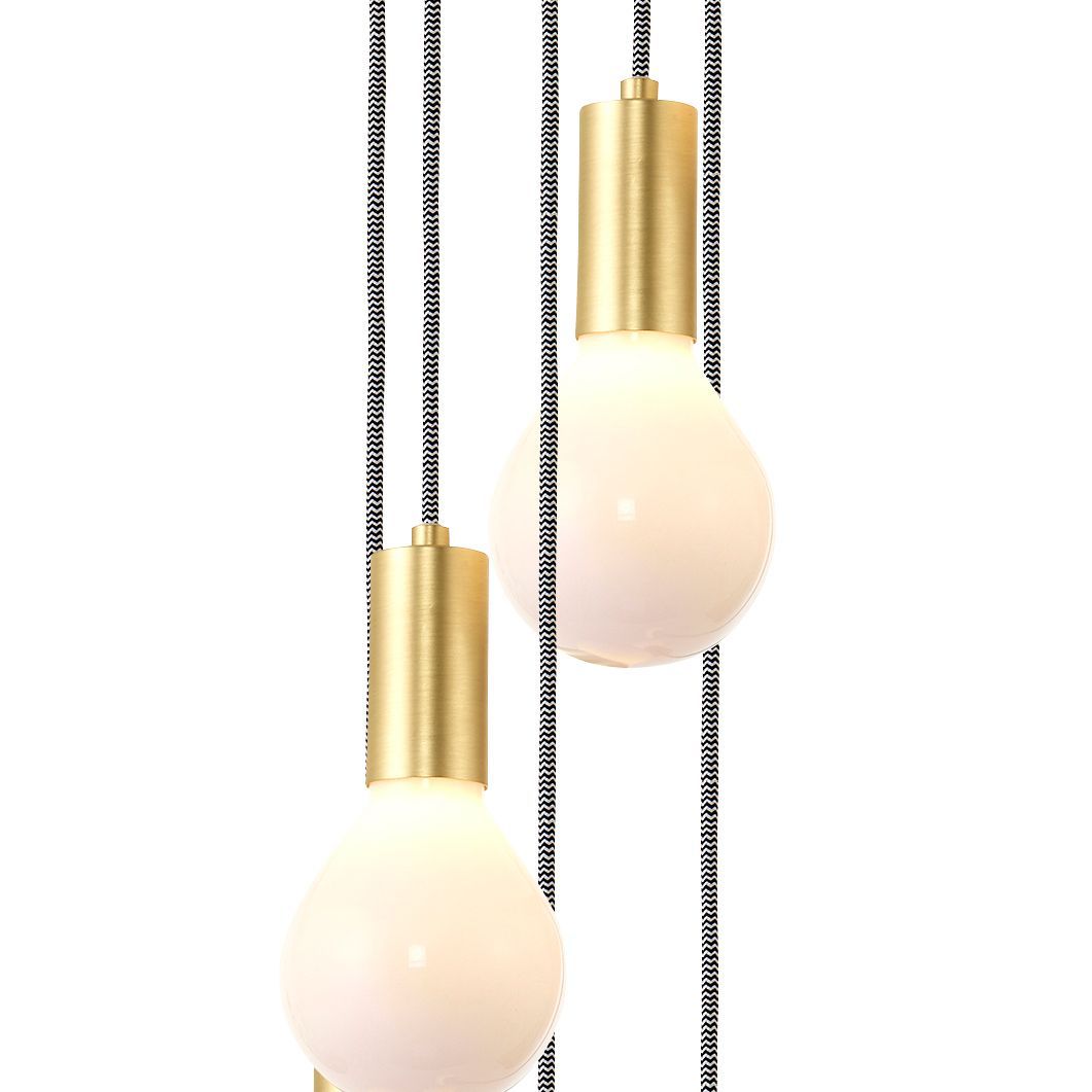 Channing Pendant Satin Gold effect 5 Lamp Ceiling light