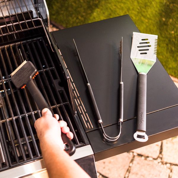Charbroil Beginners Plastic & stainless steel 3 piece Barbecue tool set
