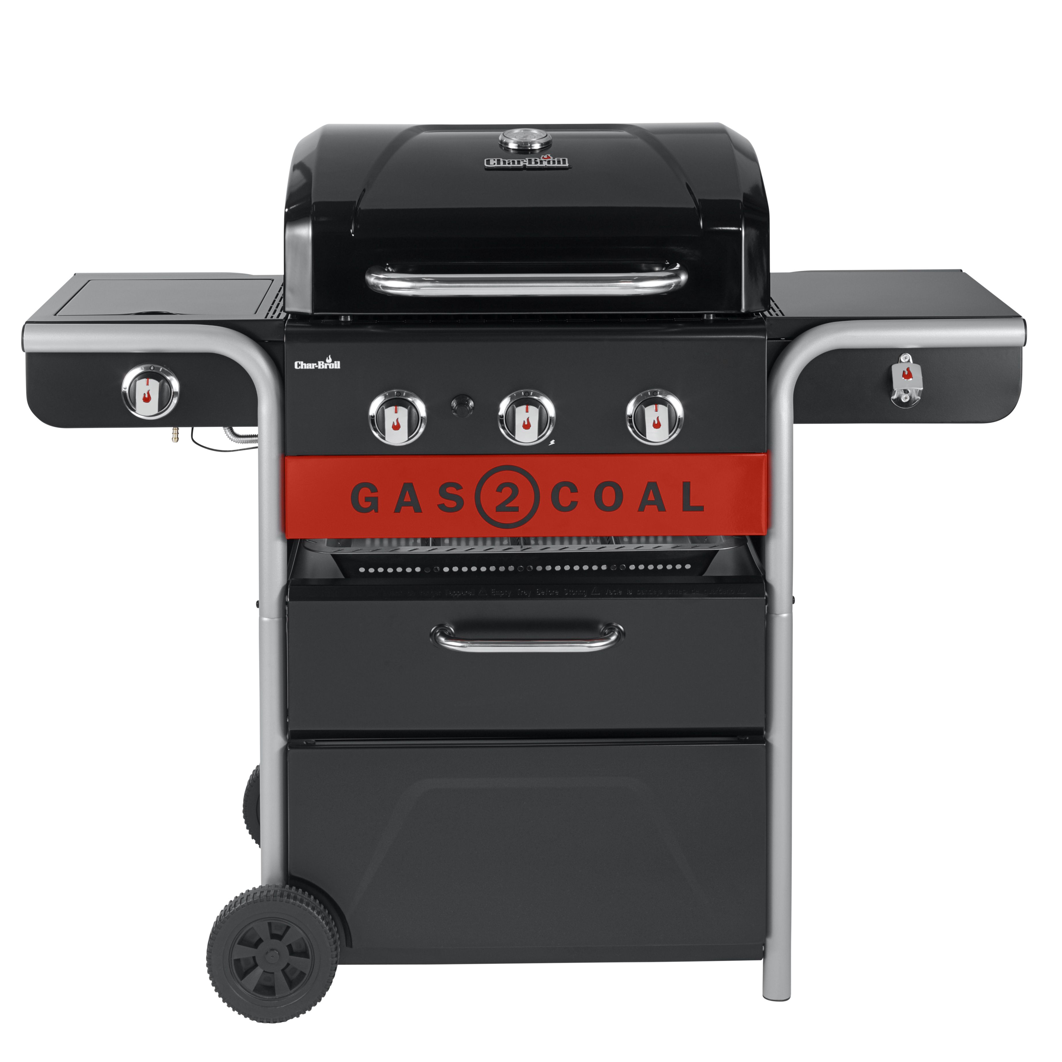 Charbroil Gas2Coal 2.0 Black 3 burner Gas Hybrid barbecue DIY at B Q