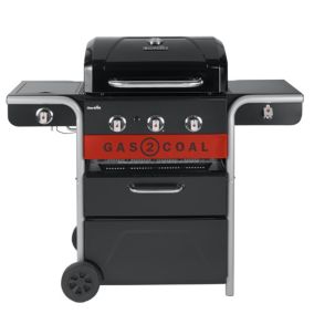 Charbroil Gas2Coal 2.0 Black 3 burner Gas Hybrid barbecue