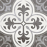 Charcoal Matt Legacy Ceramic Wall & floor Tile, Pack of 9, (L)331mm (W)331mm