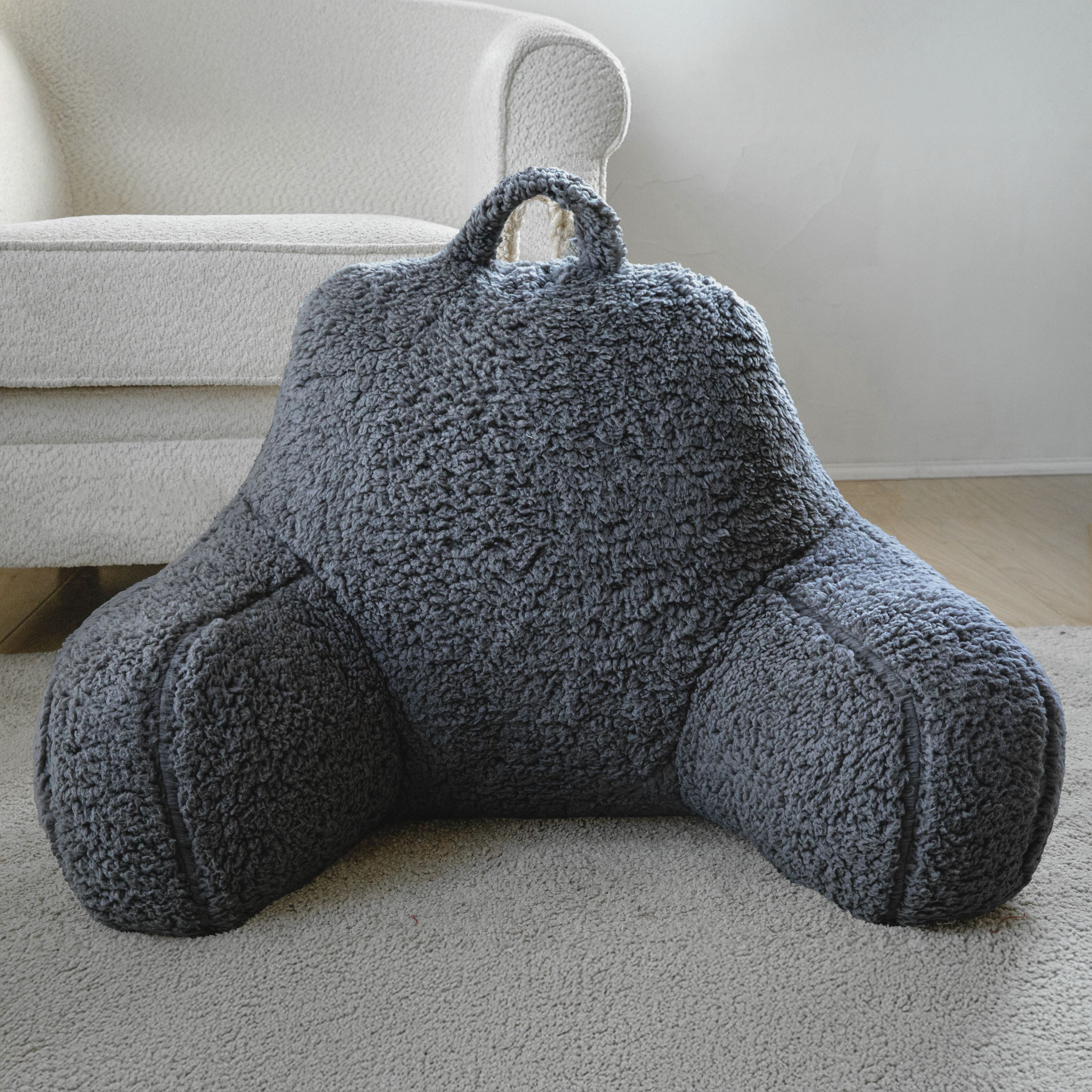Charcoal Teddy Cuddle Indoor Cushion (L)75cm (W)42cm
