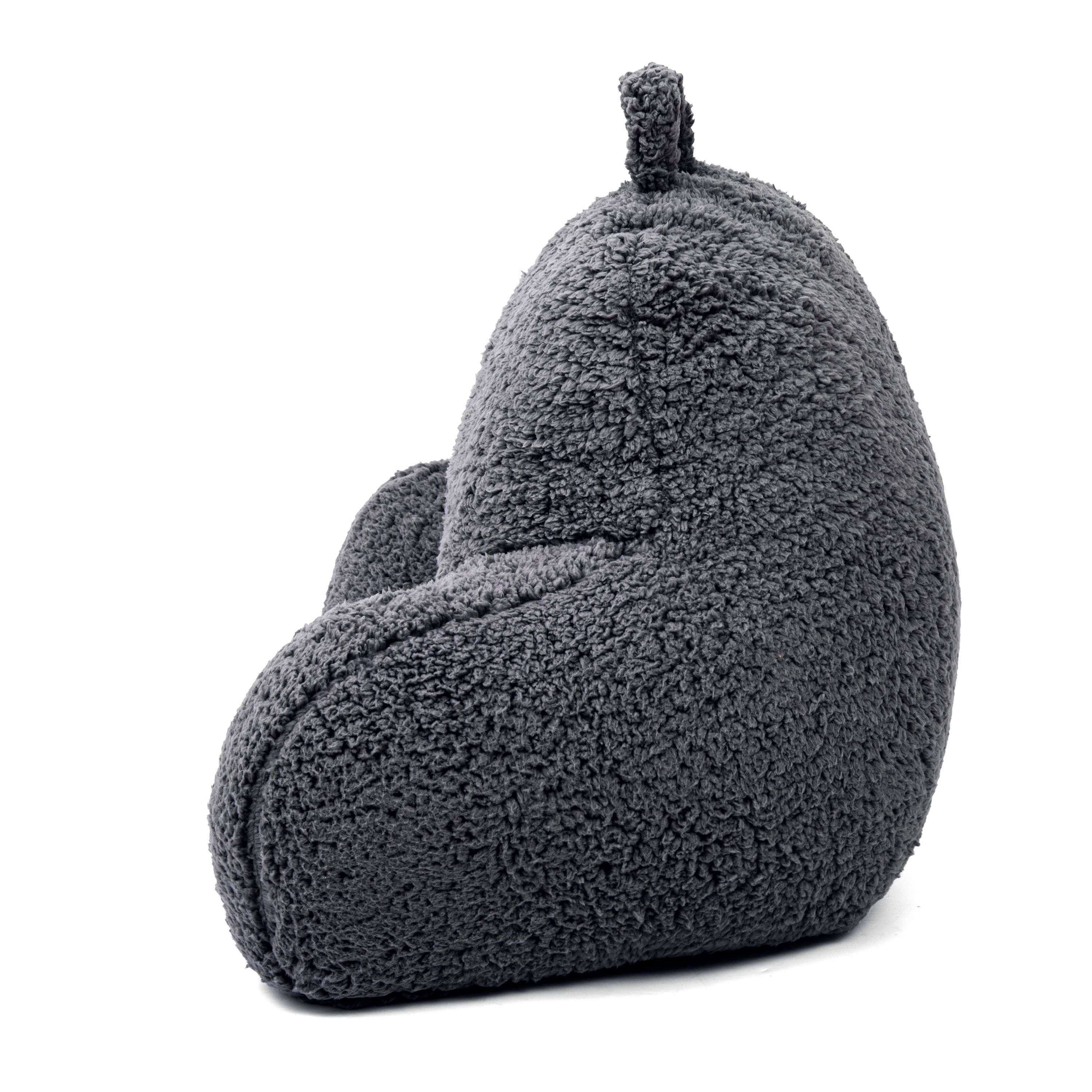 Charcoal Teddy Cuddle Indoor Cushion (L)75cm (W)42cm