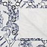 Charde Blue Meadow Lined Eyelet Curtains (W)228cm (L)228cm, Pair