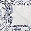 Charde Blue & white Meadow Lined Eyelet Curtains (W)117cm (L)137cm, Pair