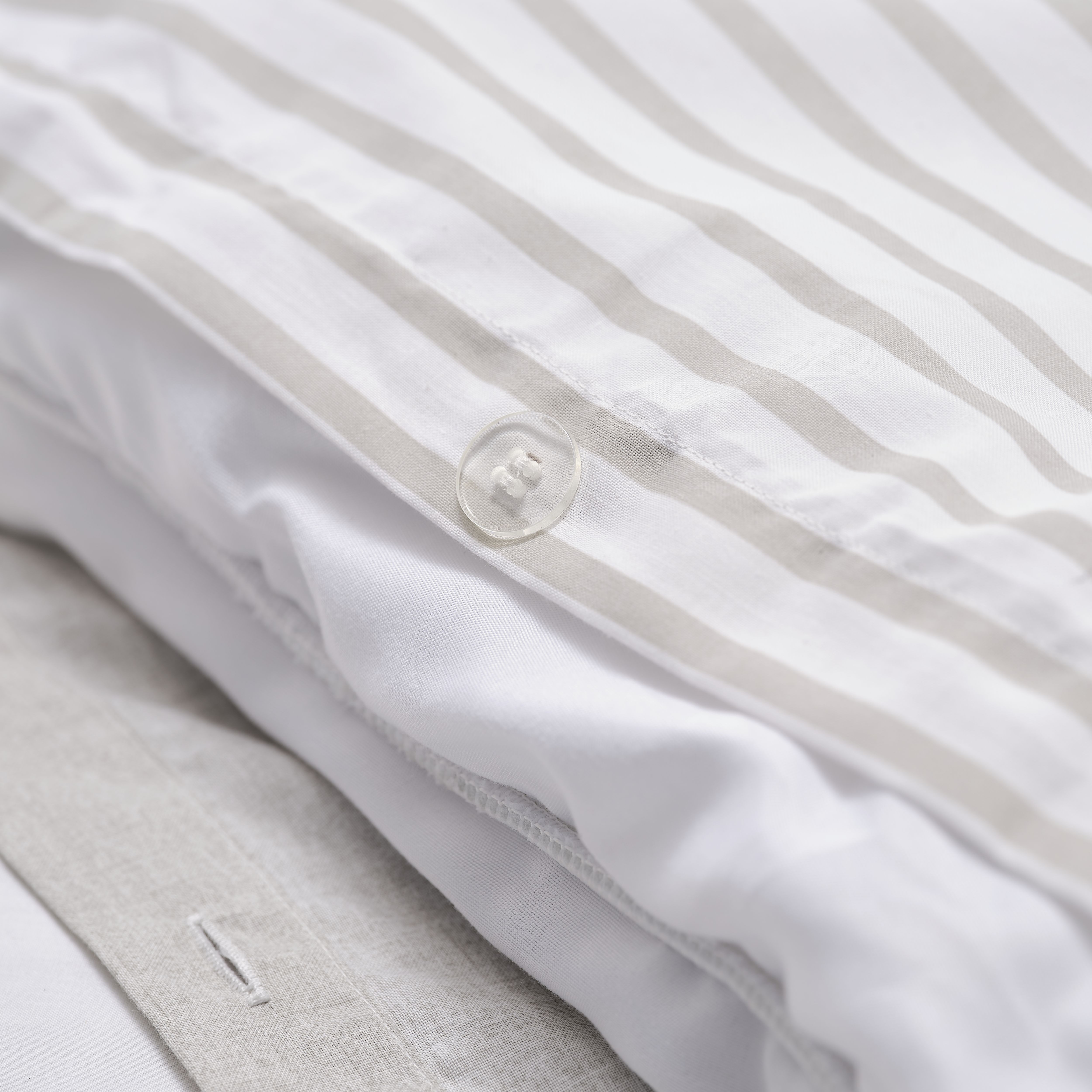 Charley Striped Grey King Duvet cover & pillow case set
