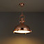 Charly Pendant Copper effect Ceiling light