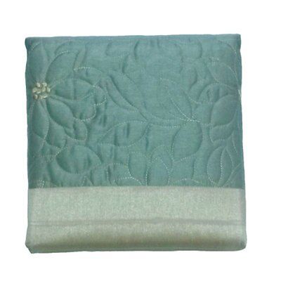 Chartwell Amy Duck egg Floral Quilted Bed runner