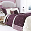 Chartwell Amy Floral Plum & white Single Bedding set