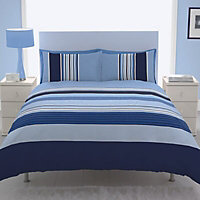 Chartwell Barcode Striped Blue Double Bedding set