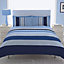 Chartwell Barcode Striped Blue Double Bedding set