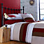 Chartwell Boston Striped Red Double Bedding set