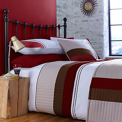 Chartwell Boston Striped Red King, Red King Duvet Cover Set