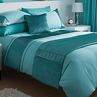 Chartwell Como Striped Turquoise King Bedding set