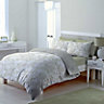 Chartwell Floral blossom & striped Cream Double Bedding set