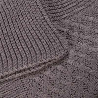 Chartwell Grey Plain Knitted Throw