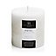 Chartwell Home Linen & white cotton Pillar candle