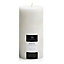 Chartwell Home Linen & white cotton Pillar candle