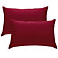 Chartwell Housewife Claret Housewife Pillowcase, Pack of 2