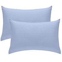 Chartwell Housewife Cornflower blue Housewife Pillowcase, Pack of 2