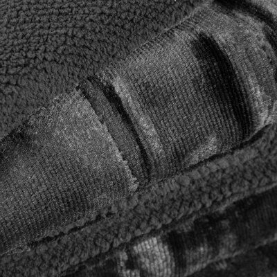 Chartwell Luxury Black Plain Velvet Throw