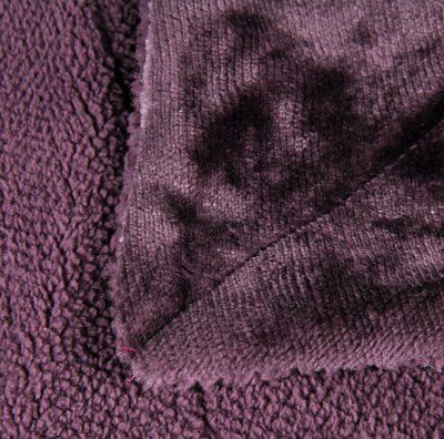 Chartwell Luxury Purple Plain Velvet Throw