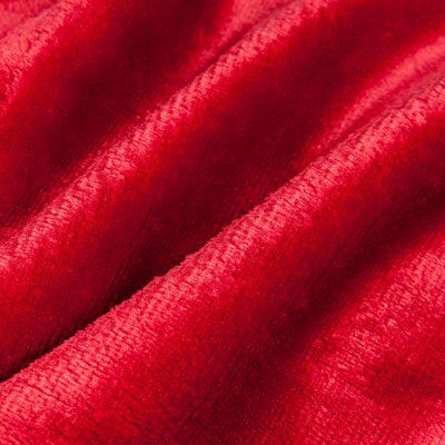 Chartwell Luxury Red Plain Velvet Throw