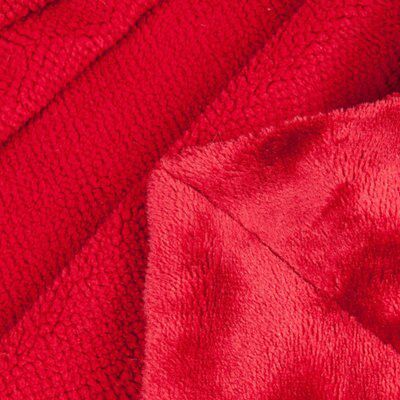 Chartwell Luxury Red Plain Velvet Throw