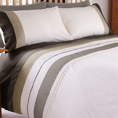 Chartwell Metro Striped Cream Single Bedding set