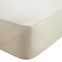 Chartwell Plain dye Cream King Fitted sheet
